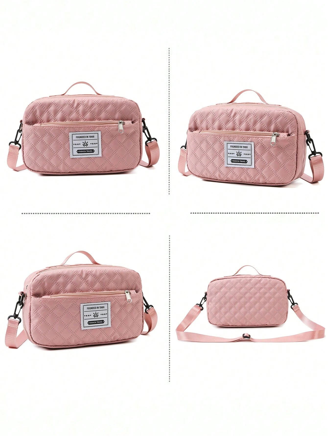 2PCS Large Capacity Travel Duffel Bag, Wet and Dry Separation Fitness Bag, Weekend Overnight Shoulder Bag, Hospital Necessary Mommy Bag, Travel Bag, Holiday Bag, Weekend Bag, Overnight Bag, with a Pull Bar Bag, with Shoe Storage, Boarding Bag, Cosmetics Storage Bag for Suitcase Gym Bag Duffle Bag for Luggage Carry on Bag College Bag Luggage Bags Weekender Bag Hospital Bag Pink Winter