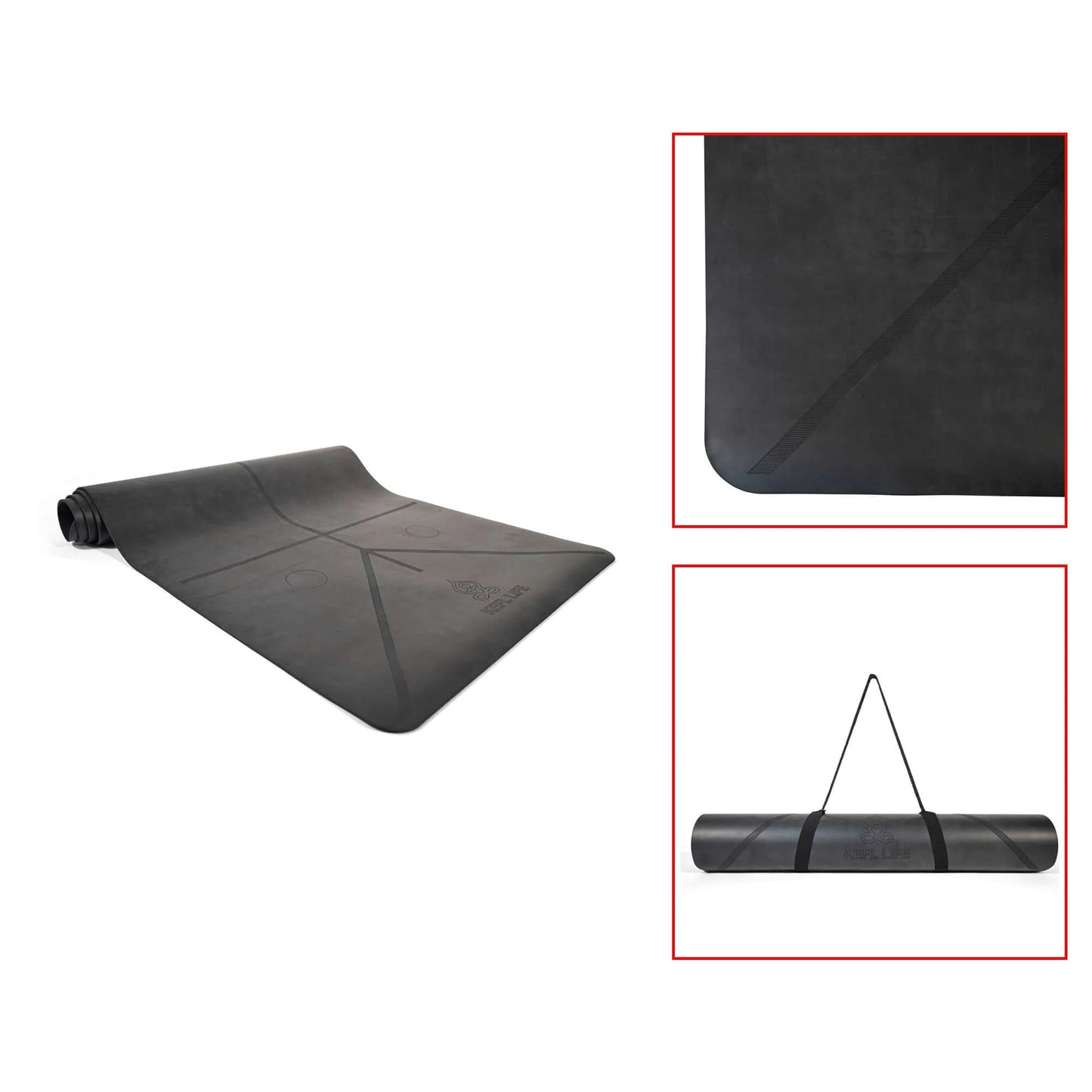 KEFL Pro Designer Yoga Mats - with Free Carrying Bag