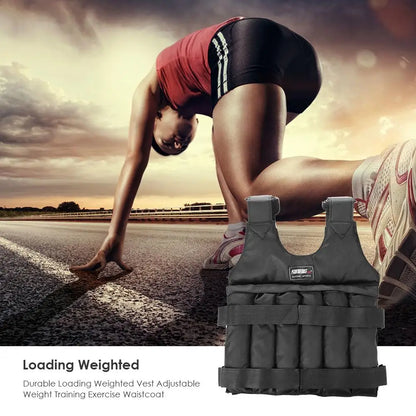50KG Loading Weight Vest for Boxing Weight Training 15Kg 20Kg Durable Adjustable Weight Training Exercise Waistcoat